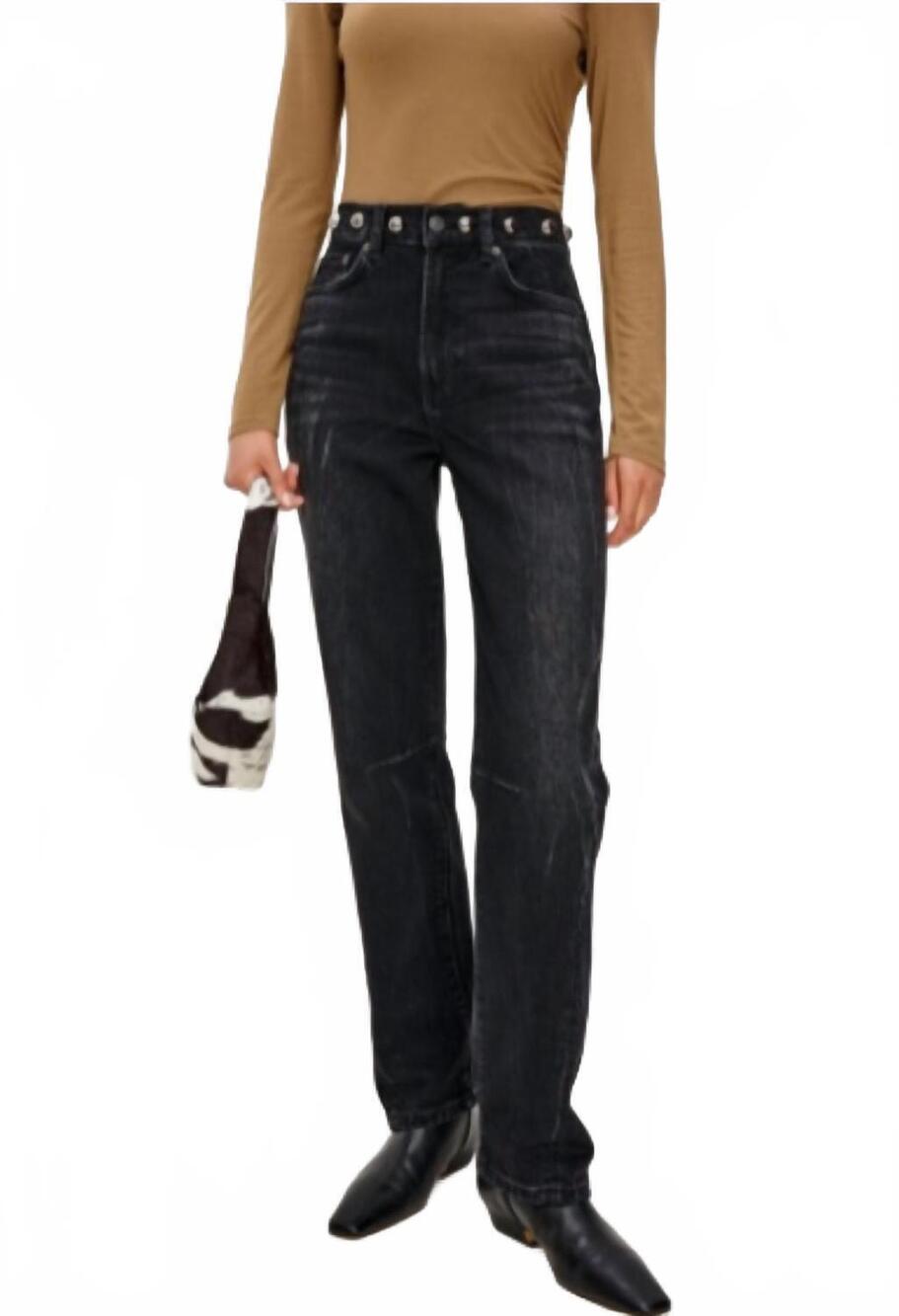 NEW RAILS samo studded barrel in black stone studded